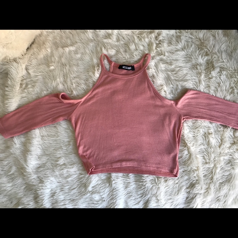 Coral/pink crop top